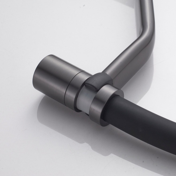 Смеситель для кухни с гибким изливом Shevanik S343T-3, оружейная сталь