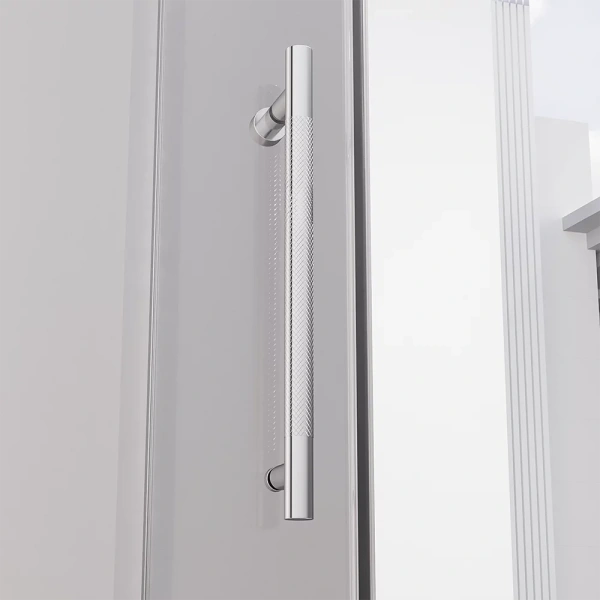 Душевая дверь распашная Veconi Premium Alassio CH, 1500х2000, хром, стекло прозрачное осветленное