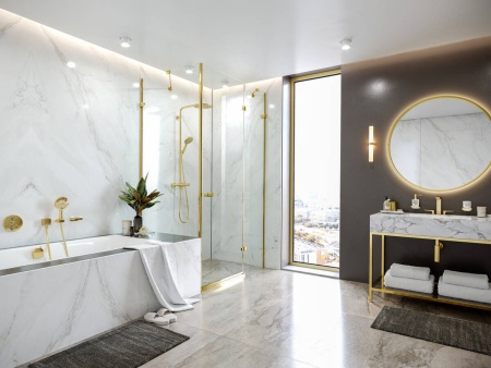 Hansgrohe Ecostat S Термостат с запорным/переключающим вентилем Ecostat S скрытый монтаж хром-черный матовый 15758340