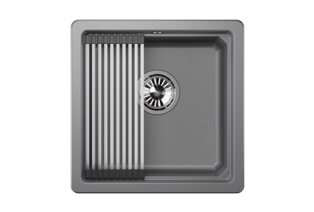 Мойка для кухни Granula Kitchen Space 4501U алюминиум, 45х45 см, квадратная