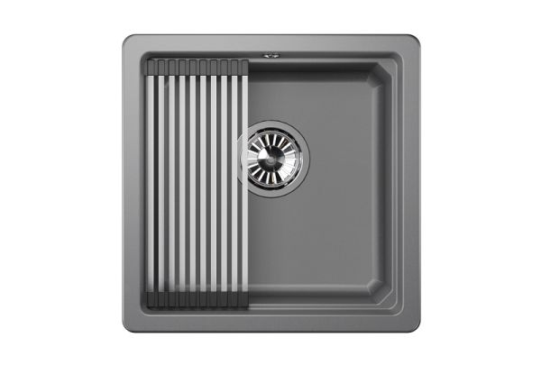 Мойка для кухни Granula Kitchen Space 4501U алюминиум, 45х45 см, квадратная