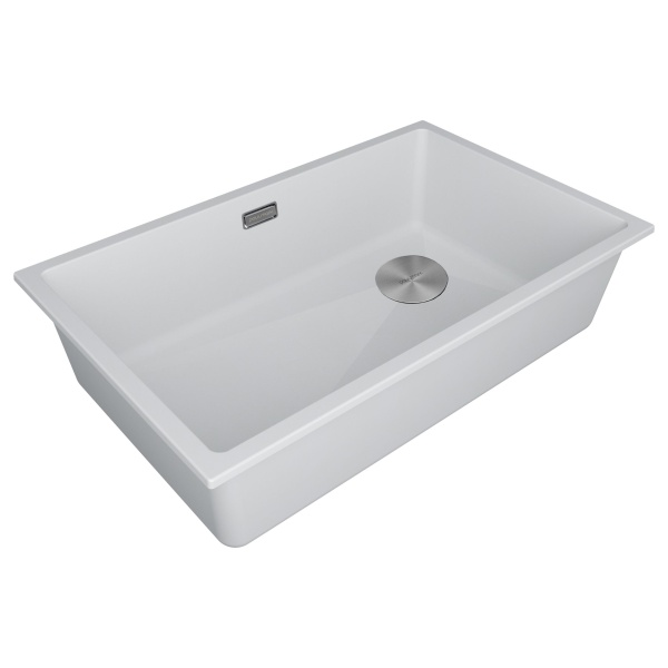 Мойка LUMI 74UNI-SKEW, IT-GRANIT, LU74SK-WH, белый, 740х440, Paulmark