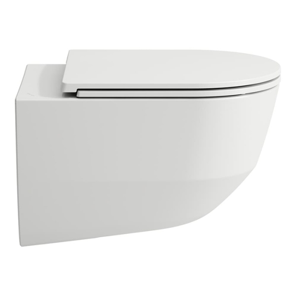 Laufen Pack Pro Комплект: унитаз подвесной 36x53см, безободковый, сиденье Slim с микролифтом, цвет: белый глянец Z.RU93.1.046.5