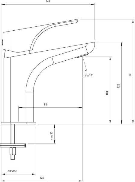 Смеситель для раковины Deante Hiacynt BQH_021M хром