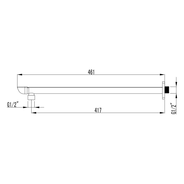 Держатель настенный Lemark LM4987CW для лейки верхнего душа