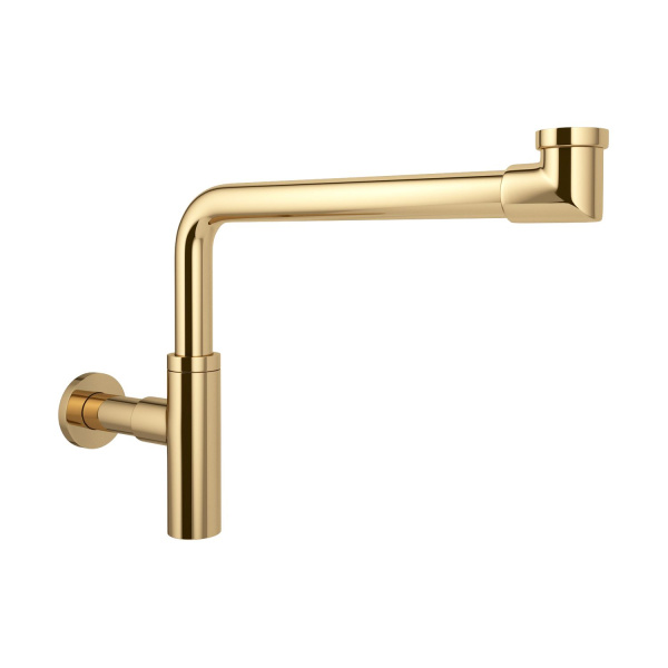 Раковина для ванной Wellsee Calin 201000998 в наборе 3 в 1: овальная раковина белого глянцевого цвета, сифон, донный клапан в цвете золото