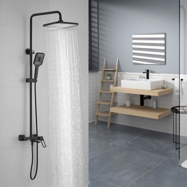 Душевая система Shevanik S6836H, черный