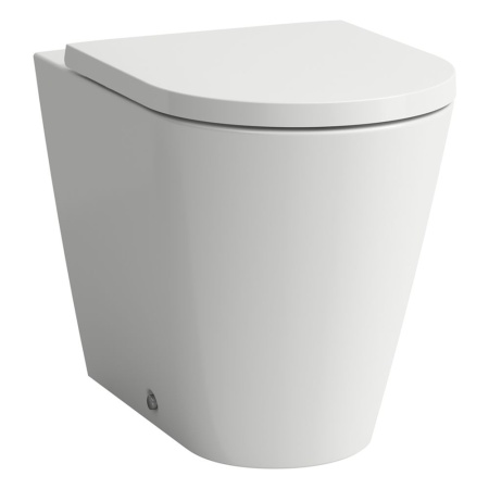 Приставной унитаз Kartell by laufen 37х56 см, выпуск универсальный, безободковый, без сиденья 8.2333.7.000.000.1