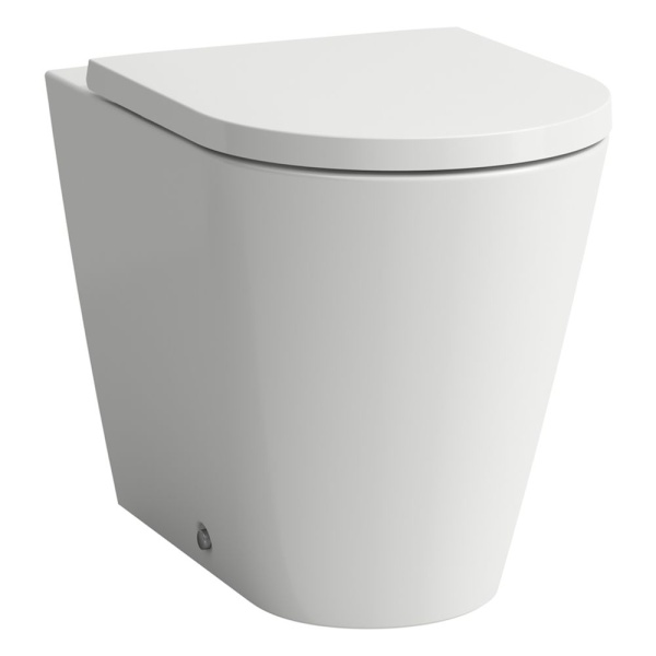 Приставной унитаз Kartell by laufen 37х56 см, выпуск универсальный, безободковый, без сиденья 8.2333.7.000.000.1