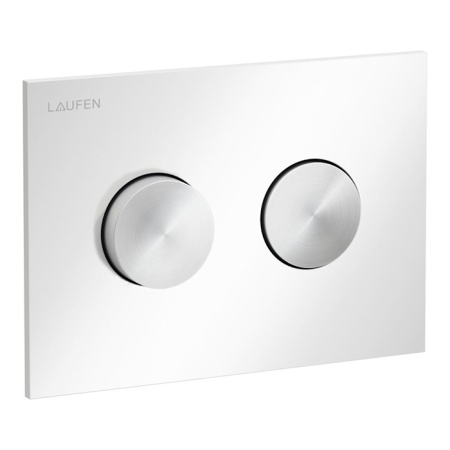 Laufen INEO GROOVE Клавиша смыва, панель: белый глянцевый, клавиши: PVD нерж. сталь матовая 9.0011.7.194.000.1