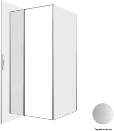 Душевой уголок Allen Brau Priority 100x100 3.31029.BA + 3.31047.BA серебро браш