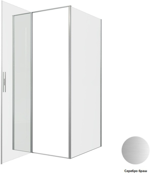 Душевой уголок Allen Brau Priority 100x100 3.31029.BA + 3.31047.BA серебро браш
