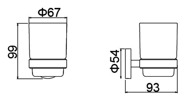 Стакан для зубных щеток Timo Saona 13031/19 розовое золото