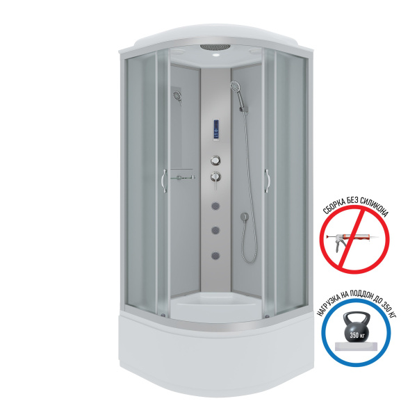 Душевая кабина Niagara Classic NG-2308-14F 90х90х215, высокий поддон 40 см, стекло матовое Душевая кабина Niagara Classic NG-2308-14F 90х90х215, высокий поддон 40 см, стекло матовое