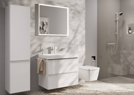 Смеситель для раковины Hansgrohe Tecturis E CoolStart EcoSmart 73040700 матовый белый 73040700