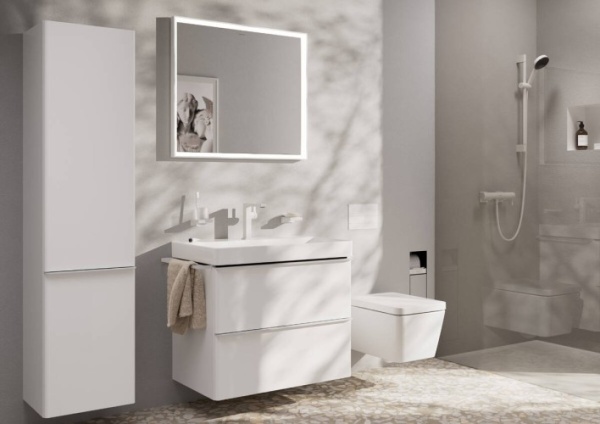 Смеситель для раковины Hansgrohe Tecturis E CoolStart EcoSmart 73040700 матовый белый 73040700
