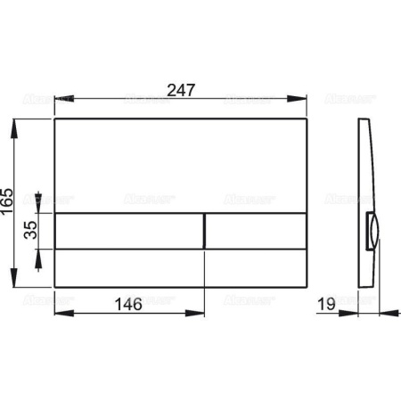 Кнопка управления Alcaplast Белая/черная M1710-8