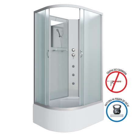 Душевая кабина Niagara Classic NG-2310-14RBKG 120х80х200, высокий поддон 40 см, стекло матовое