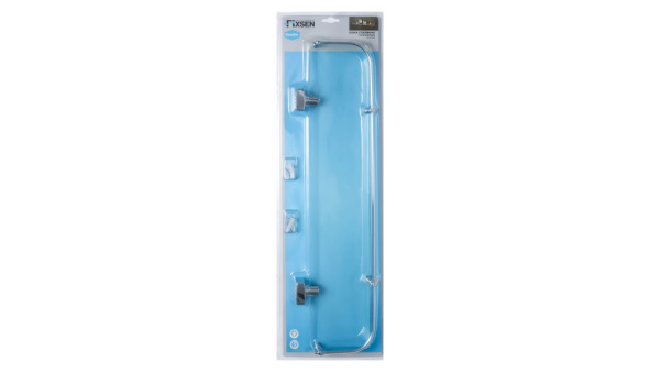 Полка стеклянная с ограничителем Fixsen Kvadro FX-61303B