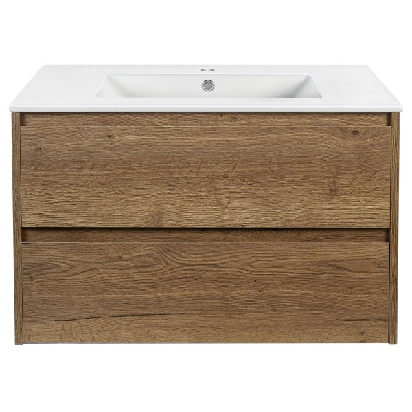 Тумба под раковину Vincea Gio 800 подвесная, 2 выкатных ящика soft-close, T.Oak