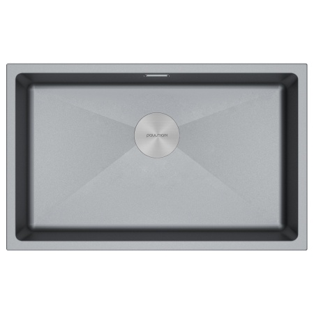 Мойка LUMI 74UNI, IT-GRANIT, LU74-GRM, серый металлик, 740х460, Paulmark