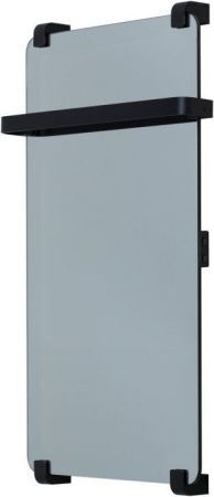 Полотенцесушитель электрический Allen Brau Infinity 80x44 с рейлингом и креплением, черный браш