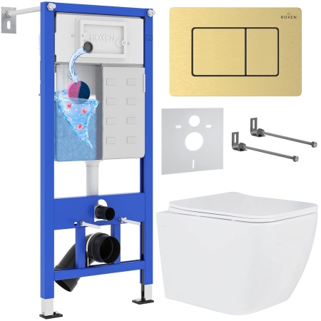 Комплект 6 в 1 RoxenBath StounFix Dual Fresh 968469 (состоит из:  710200,  Steel 420280GB, 530135-01)