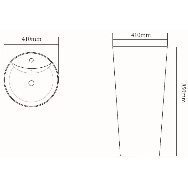 Раковина керамическая, напольная (моноблок) SantiLine SL-4011