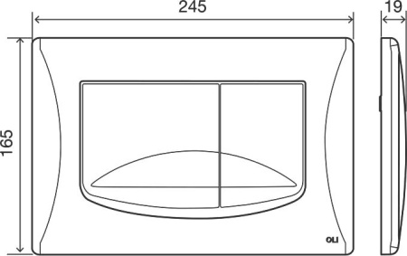 Инсталляция QUADRA механическая + Панель слива River, хром глянец, OLI 280490mRIOO