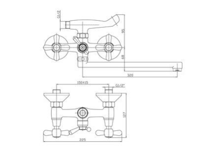 Смеситель для ванны Haiba HB2125