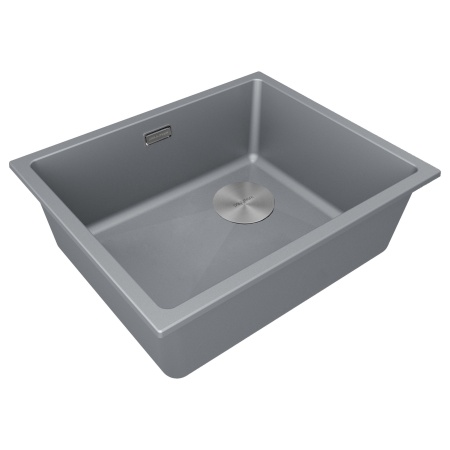 Мойка LUMI 55UNI-SKEW, IT-GRANIT, LU55SK-GRM, серый металлик, 555х440, Paulmark