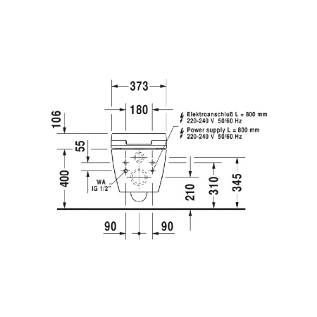 Duravit ME by Starck Унитаз подвесной Rimless для SensoWash® белый 2529592000