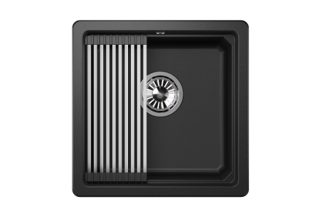 Мойка для кухни Granula Kitchen Space 4501U черный, 45х45 см, квадратная
