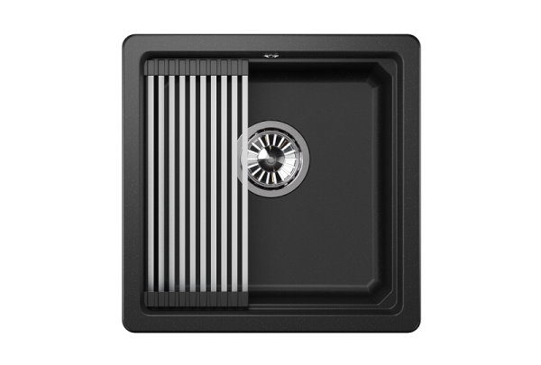 Мойка для кухни Granula Kitchen Space 4501U черный, 45х45 см, квадратная