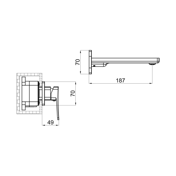 Смеситель для раковины встраиваемый Shevanik S9941C, белый