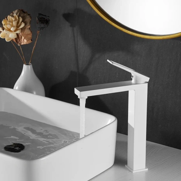 Смеситель для раковины Shevanik S6811С, белый