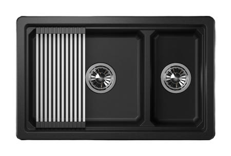 Мойка для кухни Granula Kitchen Space 7304U шварц, 73х45,5 см, прямоугольная