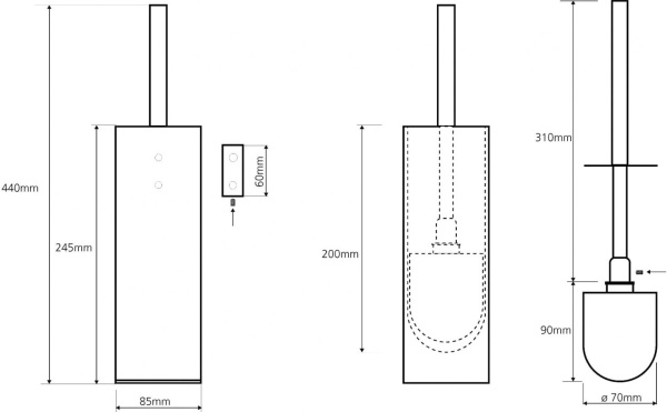 Ершик для унитаза Bemeta Plaza 118113092