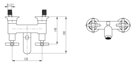 Смеситель для ванны с душем VitrA Juno A40868EXP