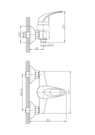 Смеситель для душа Haiba HB2003