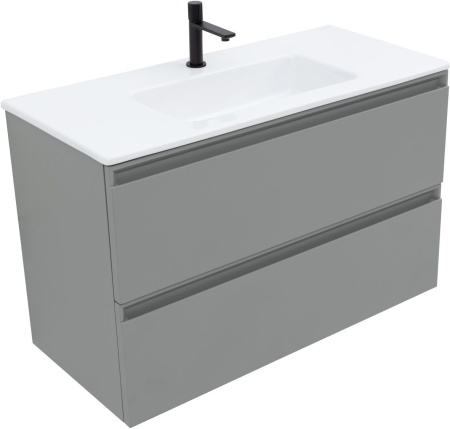Тумба с раковиной Allen Brau Eclipse 100 1.E1003.PGM платина матовый