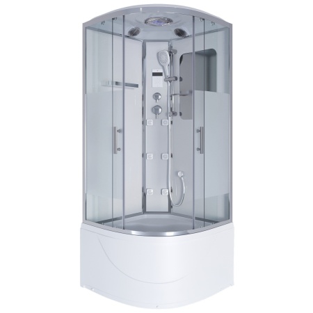 Душевая кабина Niagara Ultra NG-308-01 90х90х220, высокий поддон 48 см, стекло прозрачное с матовой полосой