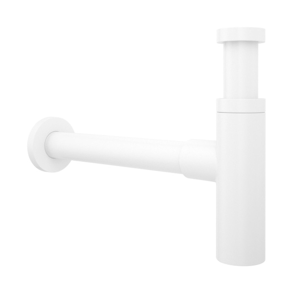 Раковина для ванной Wellsee Calin 201000995 в наборе 3 в 1: овальная раковина белого глянцевого цвета, сифон, донный клапан в цвете матовый белый