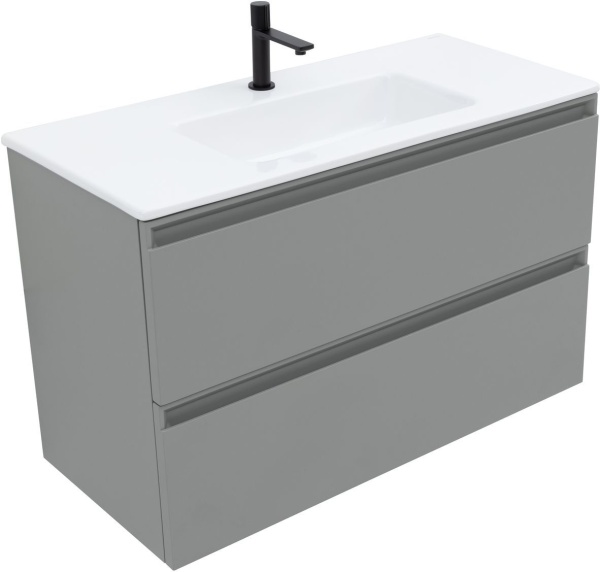 Тумба с раковиной Allen Brau Eclipse 100 1.E1003.PGM платина матовый