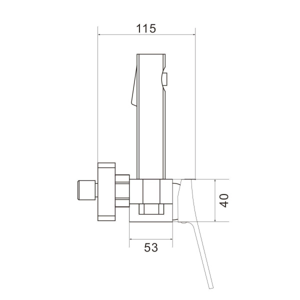 Гигиенический душ со смесителем Shevanik S4005T-1, оружейная сталь