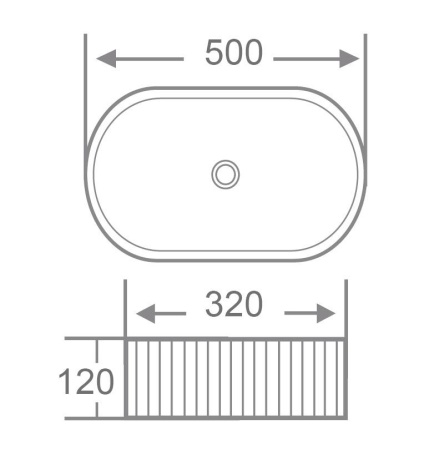 Умывальник RoxenBath Royal Oval 570170-M