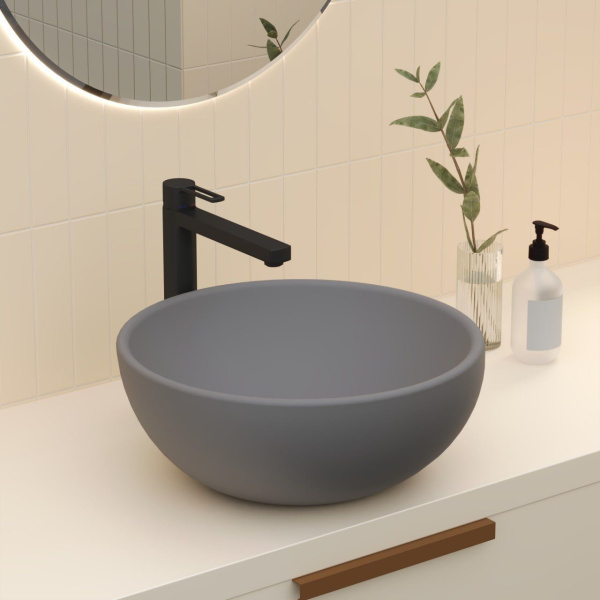 Раковина Ambassador Queen 116T20301 (450x450x175) серая матовая