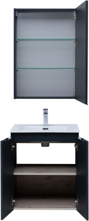 Мебель для ванной Aquanet Алвита New 60 2 дверцы, антрацит