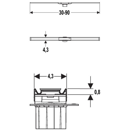 Крышка дренажного канала Geberit CleanLine60 154.456.00.1