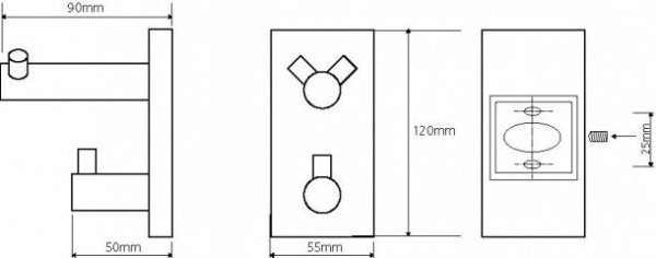Крючок для полотенец Bemeta Beta 132405222